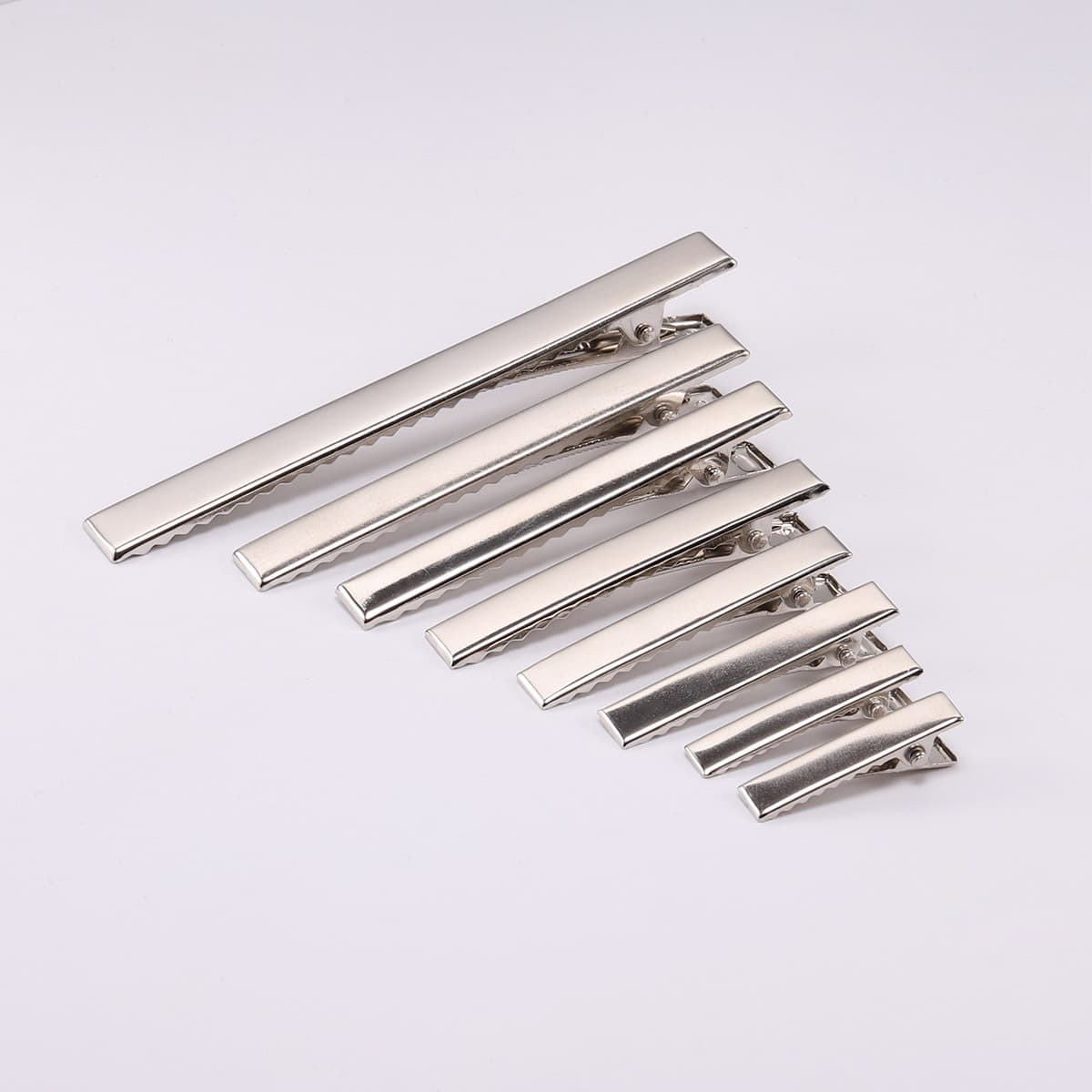 White duckbill hairpin diy base hairpin one-word square clip handmade base hairpin crocodile clip metal hairpin